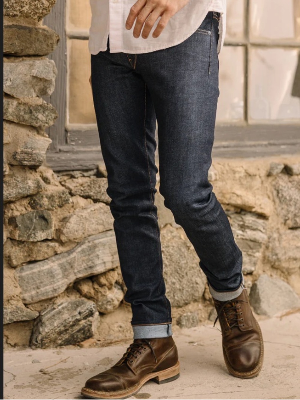 Hiroshi Kato “The Needle Skinny” Raw Selvedge Dk Blue Denim Jeans 32x28 Like New - Picture 3 of 16